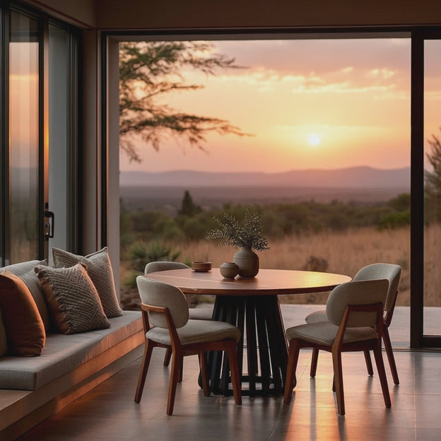 Kopano Kiaat Dining Table - African Japandi